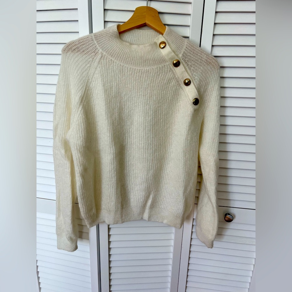 Sezane Trudy Jumper Ecru - Size XS